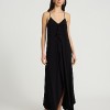 V-Neck Sleeveless Tie Back Asymmetrical Maxi Dress
