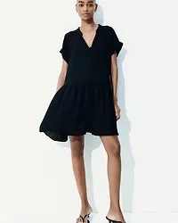 Crinkled Tunic Dress