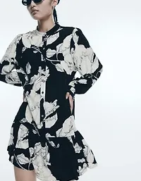 Patterned Viscose Dress