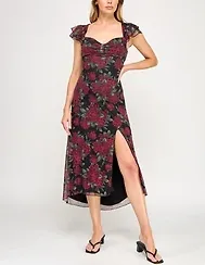 Bcx Juniors' Sweetheart Neck Midi Dress