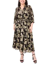 Msk Plus Ruched Waist Midi Dress