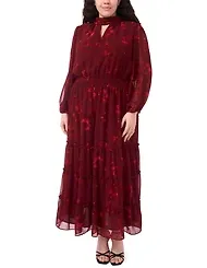 Msk Plus Printed Maxi Dress