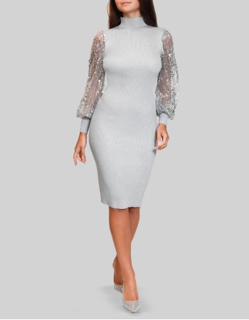 Dylan Ryan Juniors' Mock Neck Sweater Midi Dress