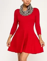 Bcx Juniors' Detachable Scarf Sweater Dress