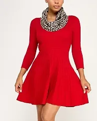 Bcx Juniors' Detachable Scarf Sweater Dress