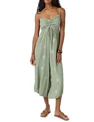 O'Neill Juniors' Keiko Embroidered Side-Slit Jumpsuit