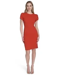 Calvin Klein Tulip-Sleeve Sheath Dress